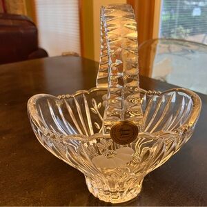 rincess House Lead  Crystal Basket 7 inches tall. Very cute! No chips or cracks
